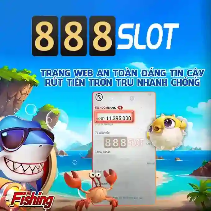 Giao diện sảnh game bắn cá 888slot với đồ họa 3D sắc nét